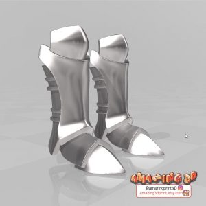 Par de Botas Armadura / Mercader Vendedor Tendero Armaduras v2