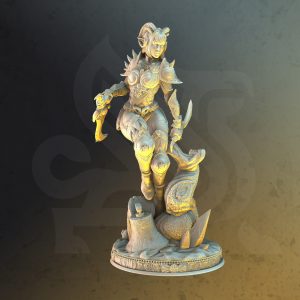 Tiefling Demonia Luchadora Guerrera Pícara
