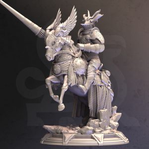 Paladín Soldado Caballero Lanza Miniatura