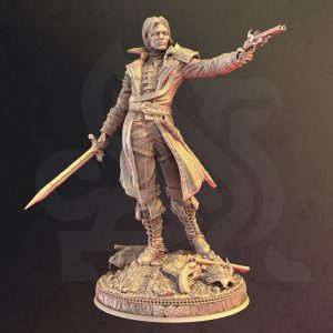 Humano Pistolero Mercenario Explorador miniatura