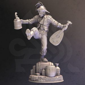 Elfo Semielfo Bardo Juglar NPC Miniatura