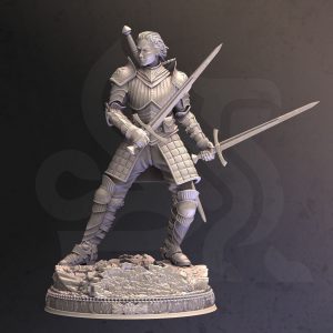 Luchadora Soldado Caballero Guerrera Miniatura