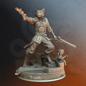 Tabaxi Pícaro Pistolero Guerrero Soldado Pistola