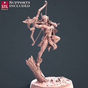 Orco Mujer Guerrera Luchadora Berserk Tribal Salvaje Arco
