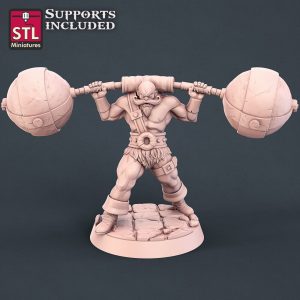 Strong Man Forzudo Musculoso Cart Food Cannon