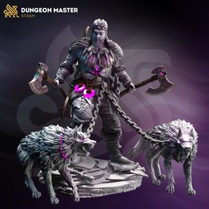 Goliath Guerrero Bárbaro Domador Lobo Luchador Tribal