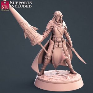 Elfa Paladin Guerrera Luchadora Lanza Caballero PJ