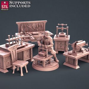 Set Encuadernador Libro Encuadernar Tienda NPC