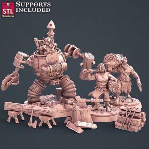 Set Leñadores Mujer Hombre Orco Goblin Gnomo Constructo NPC