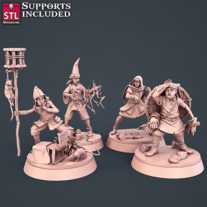 Set Aprendices de Mago Hechicero Brujo Ladrón Escudero Cazador