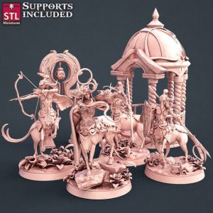 Set Elfo Centauro Arquero Luchador Explorador Guerrero