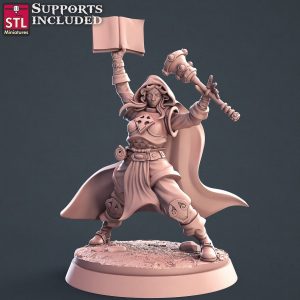 Clérigo Paladín Caballero Guerrera Luchadora Mujer Catapulta