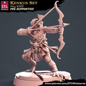 Kenku Hombre Cuervo Arquero Guerrero Luchador Bárbaro Arco