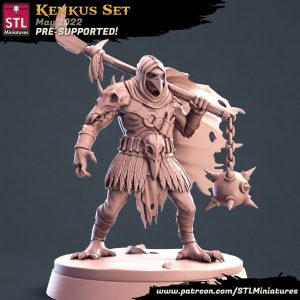 Kenku Hombre Cuervo Guerrero Luchador Bárbaro Alabarda