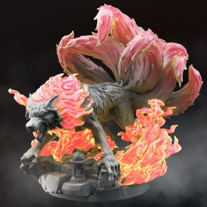 Kyubi Zorro Nueva Colas Monstruo Criatura Elemental Fuego