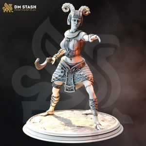 Tiefling Mujer Cazadora Asesina Pícara Étnica Khopesh