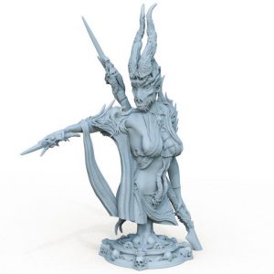 Busto Sacerdotisa Necro Dark Fantasy Punk Gótico Demonio Mujer