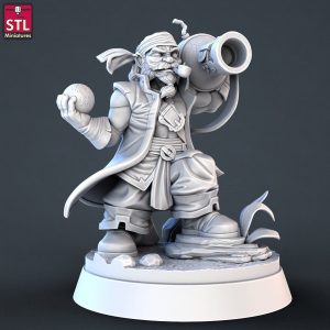 Pirata Enano Bucanero Corsario Tripulante Filibustero Cañón