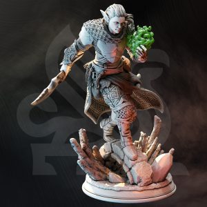 Drow Elfo Guerrero Luchador Mago Hechicero Warlock