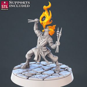 Genasi de Fuego / Genio Elemental Humano Guerrero Ser sobrenatural /