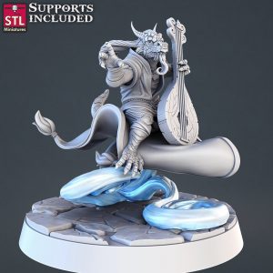 Genasi de Aire / Genio Elemental Dragón Dragonborn Músico Sobrenatural /