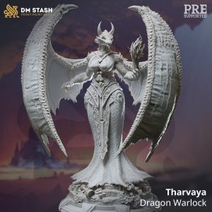 Dragona Dracónido Warlock Brujo Bruja Hechicera Maga   /