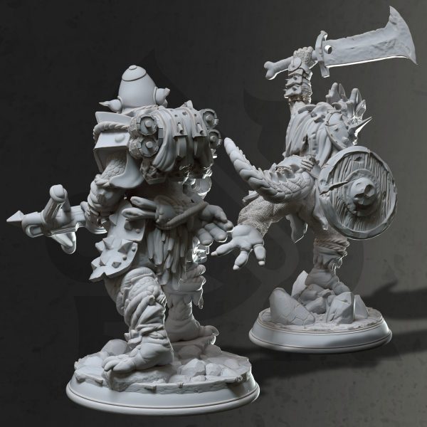 Kobold Soldado Guerrero Luchador Guardián Bárbaro Escudo Ballesta / - Imagen 3