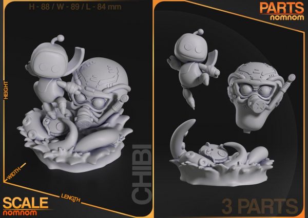 Astro Bot Wako Tako Videojuego Robot Pulpo / Diorama ∞ Figura resina ∞ Modelo ∞ Escultura ∞ Estatua ∞ Deco ∞ Pintar Fanart - Imagen 10