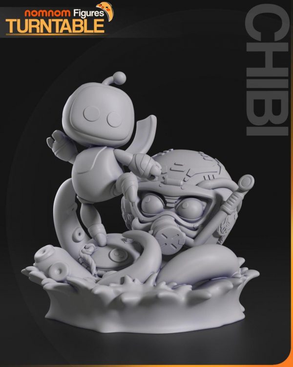 Astro Bot Wako Tako Videojuego Robot Pulpo / Diorama ∞ Figura resina ∞ Modelo ∞ Escultura ∞ Estatua ∞ Deco ∞ Pintar Fanart - Imagen 5